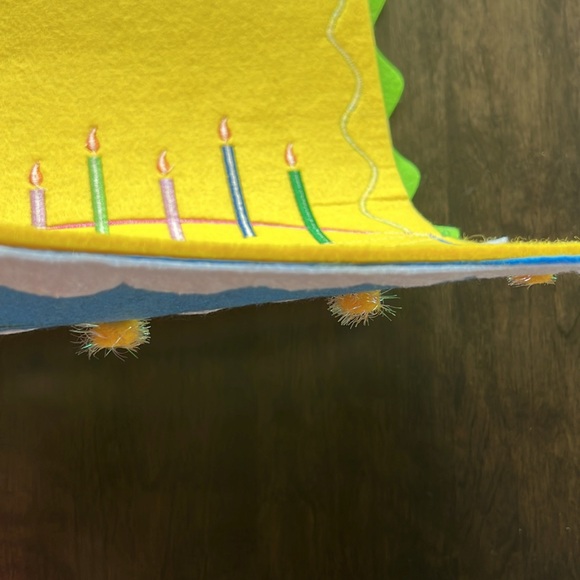 36” birthday cake table runner and birthday hat platter combo. - Picture 9 of 13